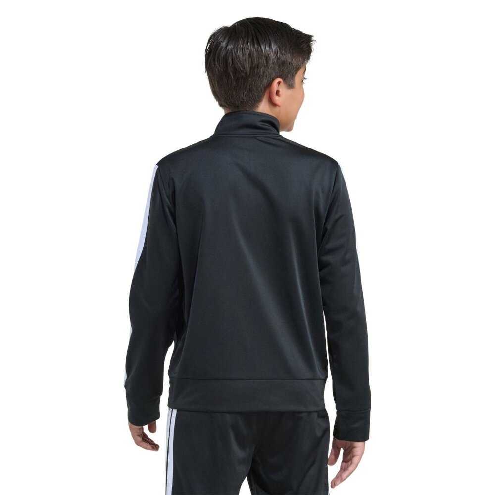Adidas Youth Tricot Jacket Black Size M 10/12 Full Zip Activewear K1170 - Picture 2 of 9